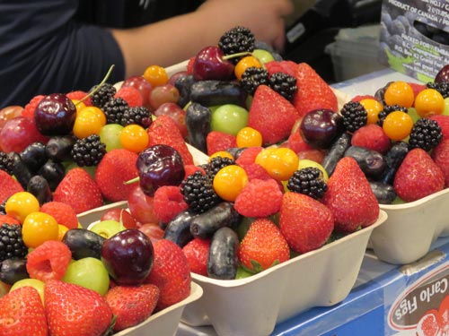 Variety of product at Granville Island market, Vancouver, B.C.