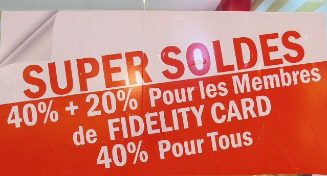 Super soldes: 40% + 20% Pour les Membres de Fidelity Card 40% Pour Tous